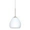 Besa Lighting Bolla Cord Pendant, Opal Matte, Satin Nickel Finish, 1x9W LED 1BT-412207-LED-SN - alternate 1